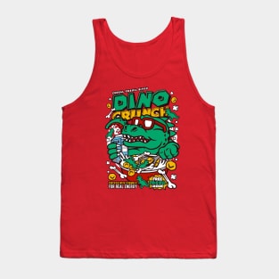 Retro Cereal Box Dino Crunch Dinosaur // Junk Food Nostalgia // Cereal Lover Tank Top